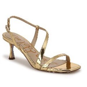 Sam Edelman Metallic Gold Strappy Heels
